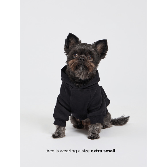 Buffbunny Collection Dog Cloud Hoodie - Onyx Black Size Large - Picture 2 of 3